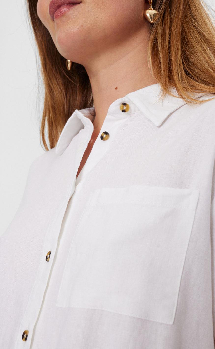 Freequent Skjorte - Lava Simple - Brilliant White