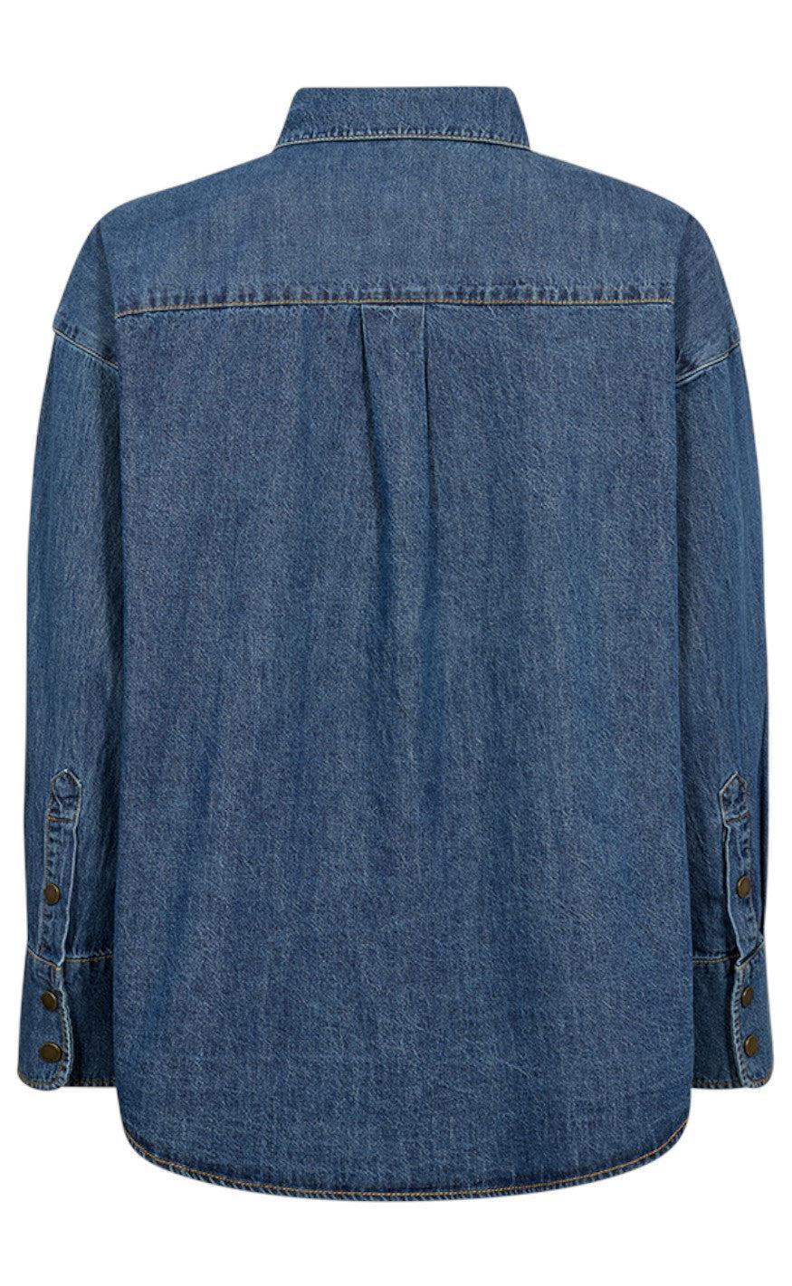Freequent Skjorte - Lisea - Medium Blue Denim