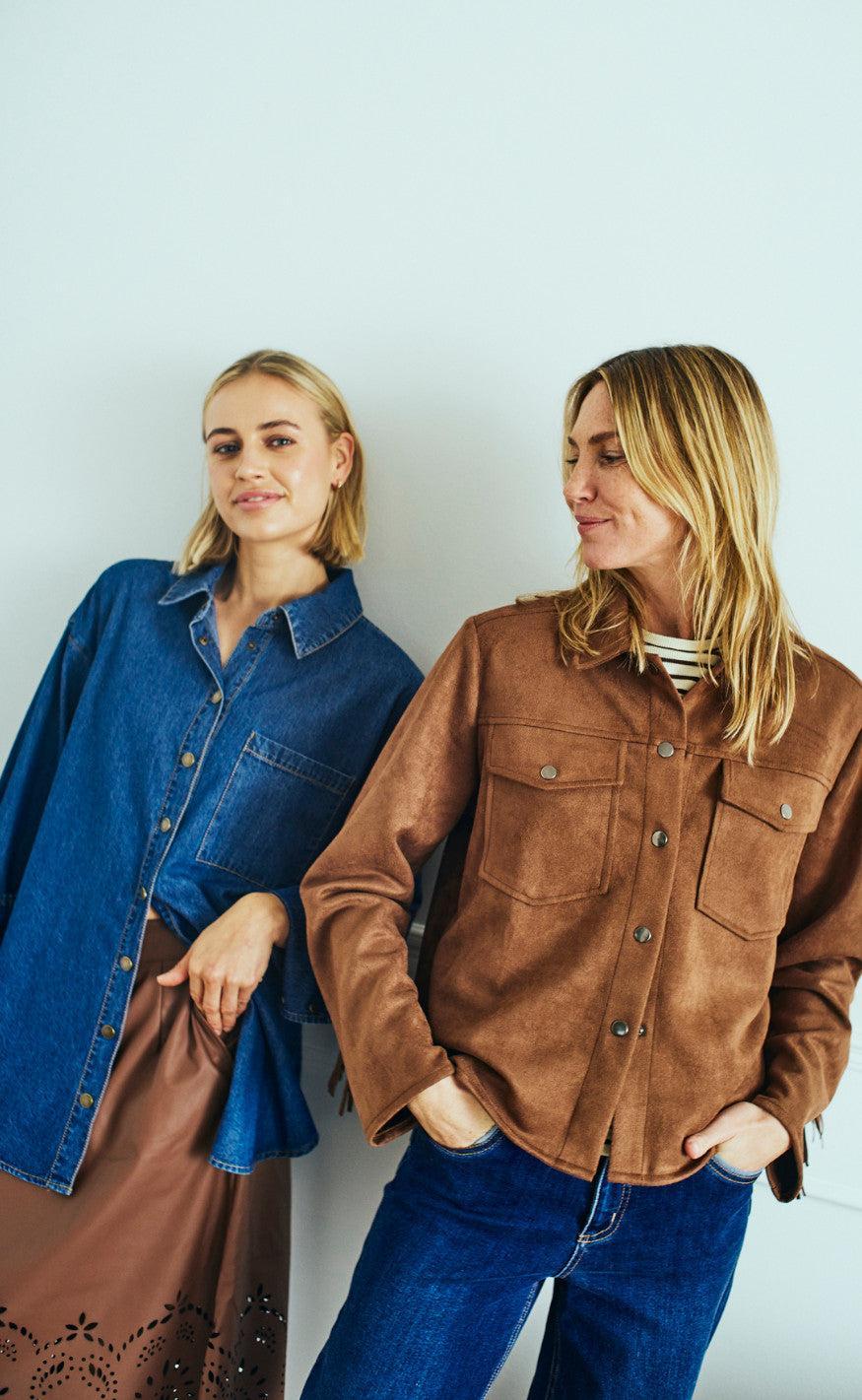 Freequent Skjorte - Lisea - Medium Blue Denim