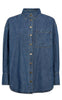 Freequent Skjorte - Lisea - Medium Blue Denim