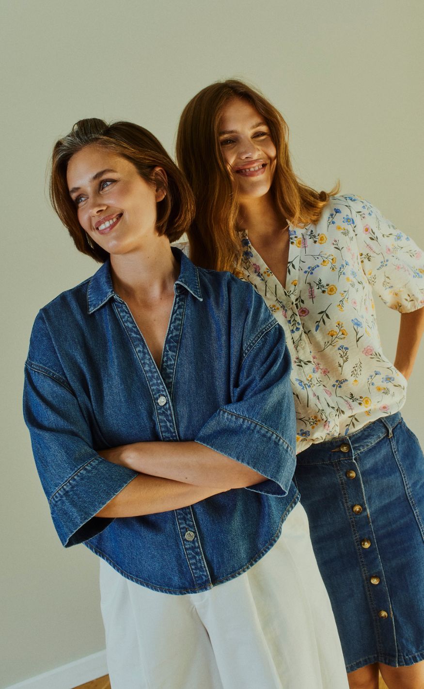 Freequent Skjorte - Milo - Medium Blue Denim