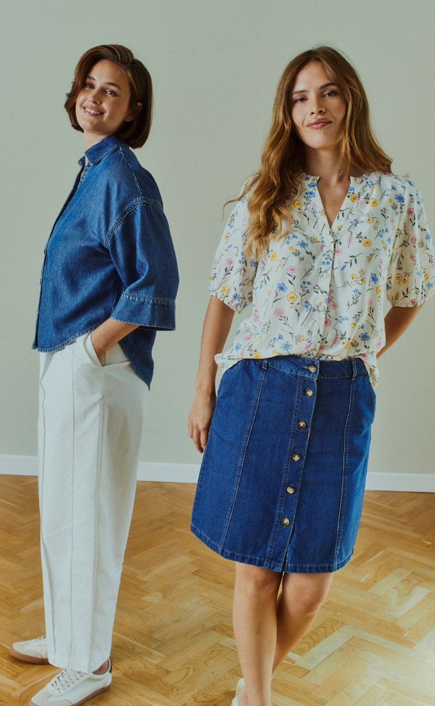 Freequent Skjorte - Milo - Medium Blue Denim