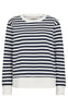 Freequent Striktrøje - Fiffi - Off-white w- Navy Blazer