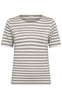 Freequent T-shirt - Liana - Simply Taupe w. Star Off-white