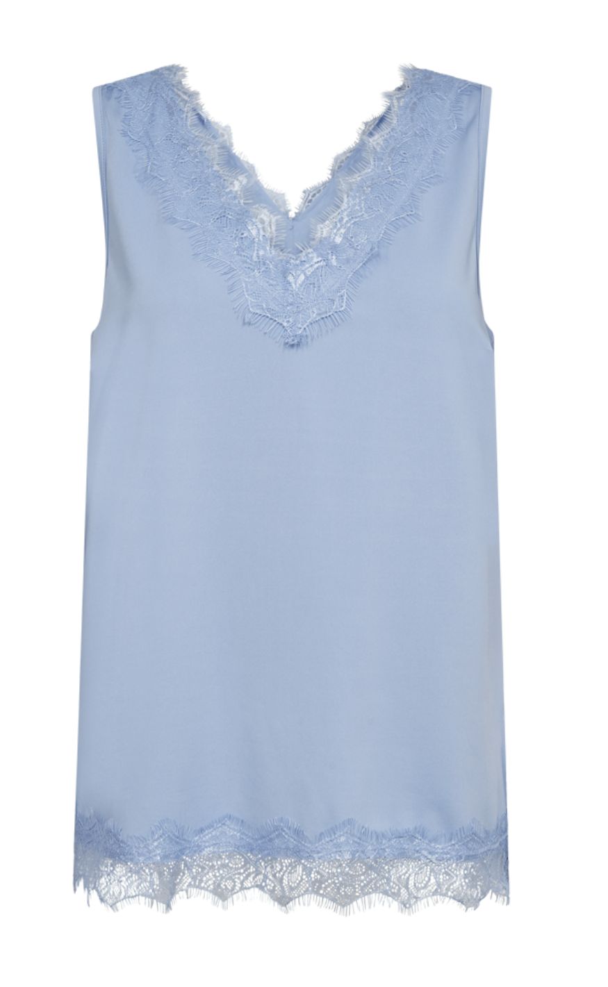 Freequent Top - Bicco - Chambray Blue
