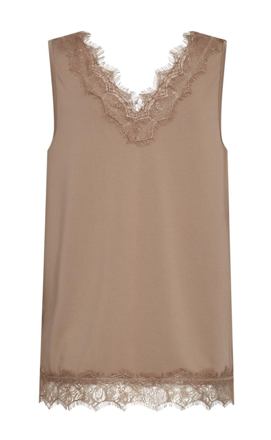 Freequent Top - Bicco - Desert Taupe