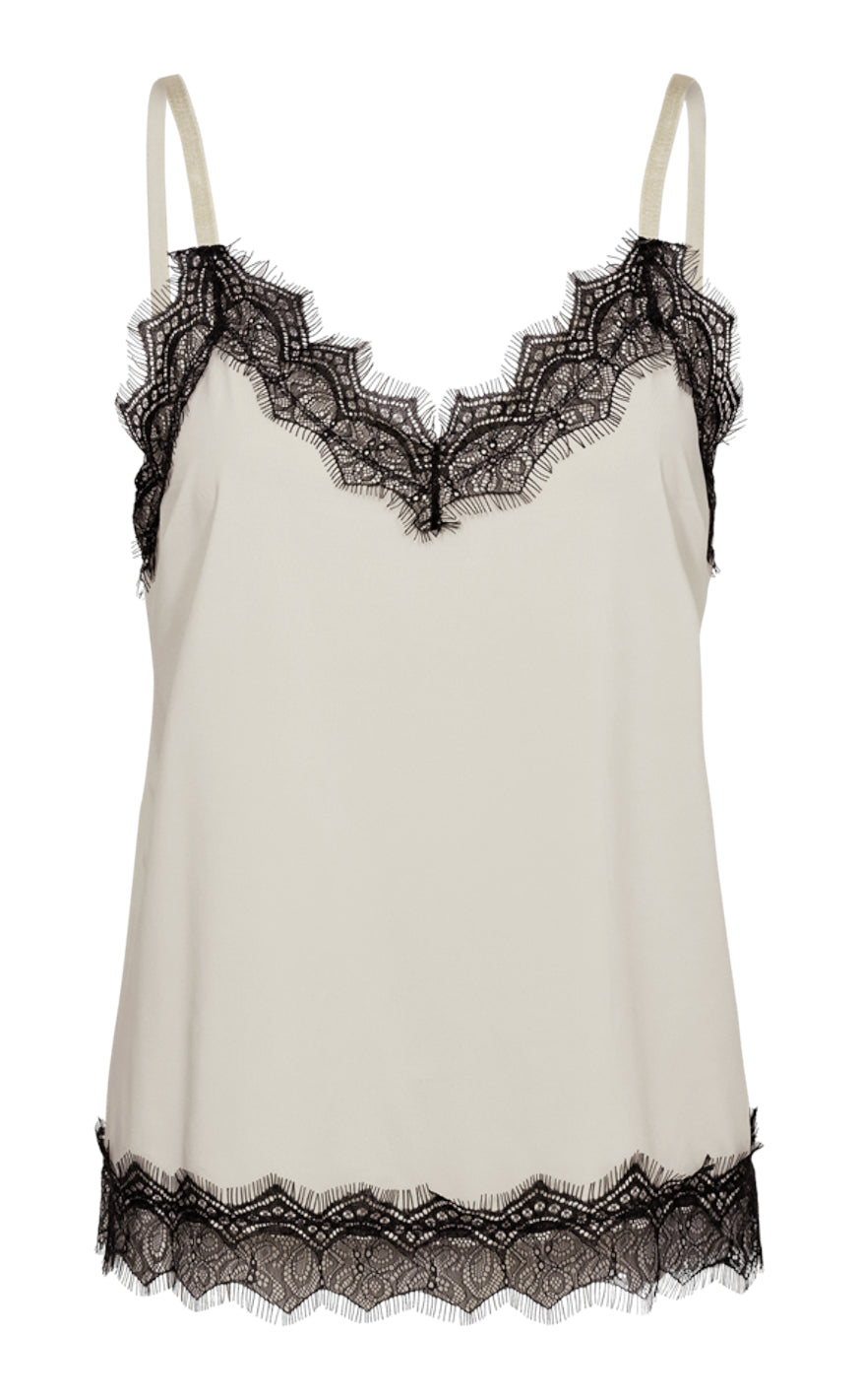 Freequent Top - Bicco Strap - Moonbeam w. Black