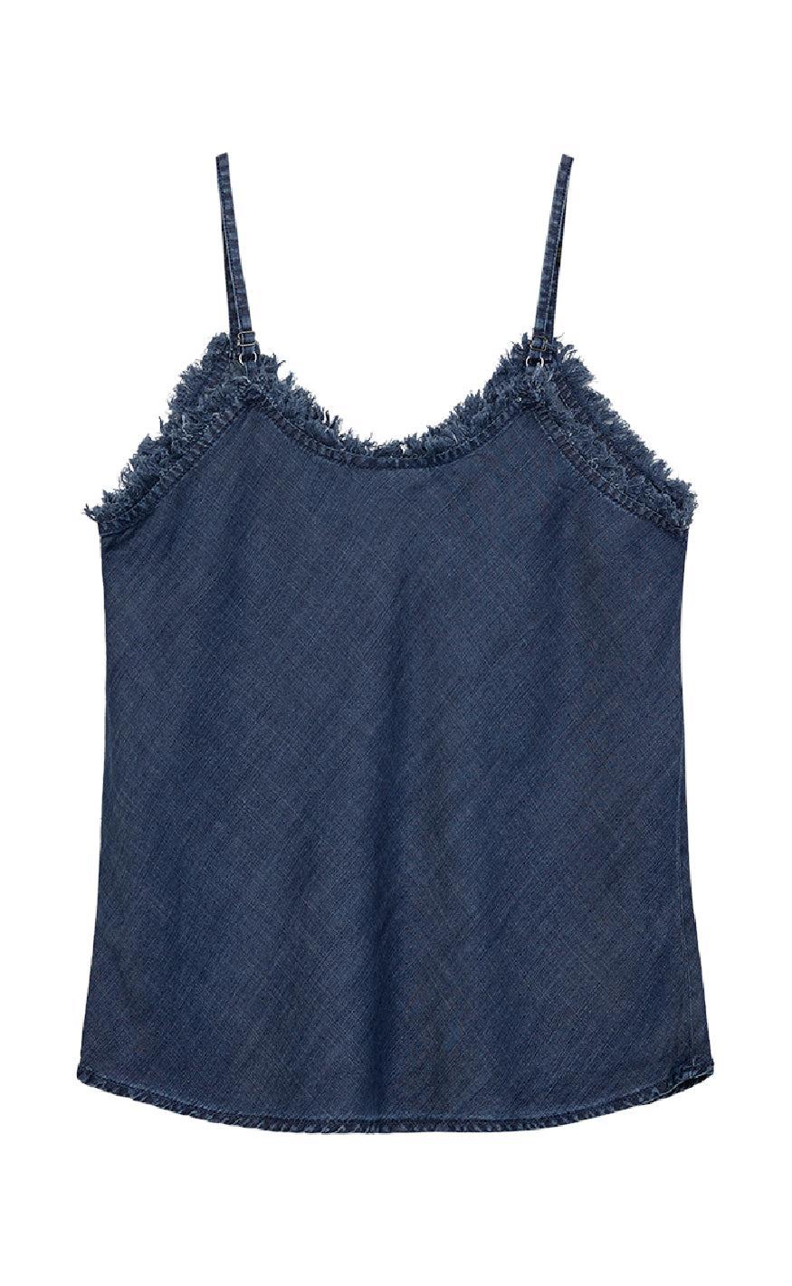 Freequent Top - Renna - Medium Blue Denim