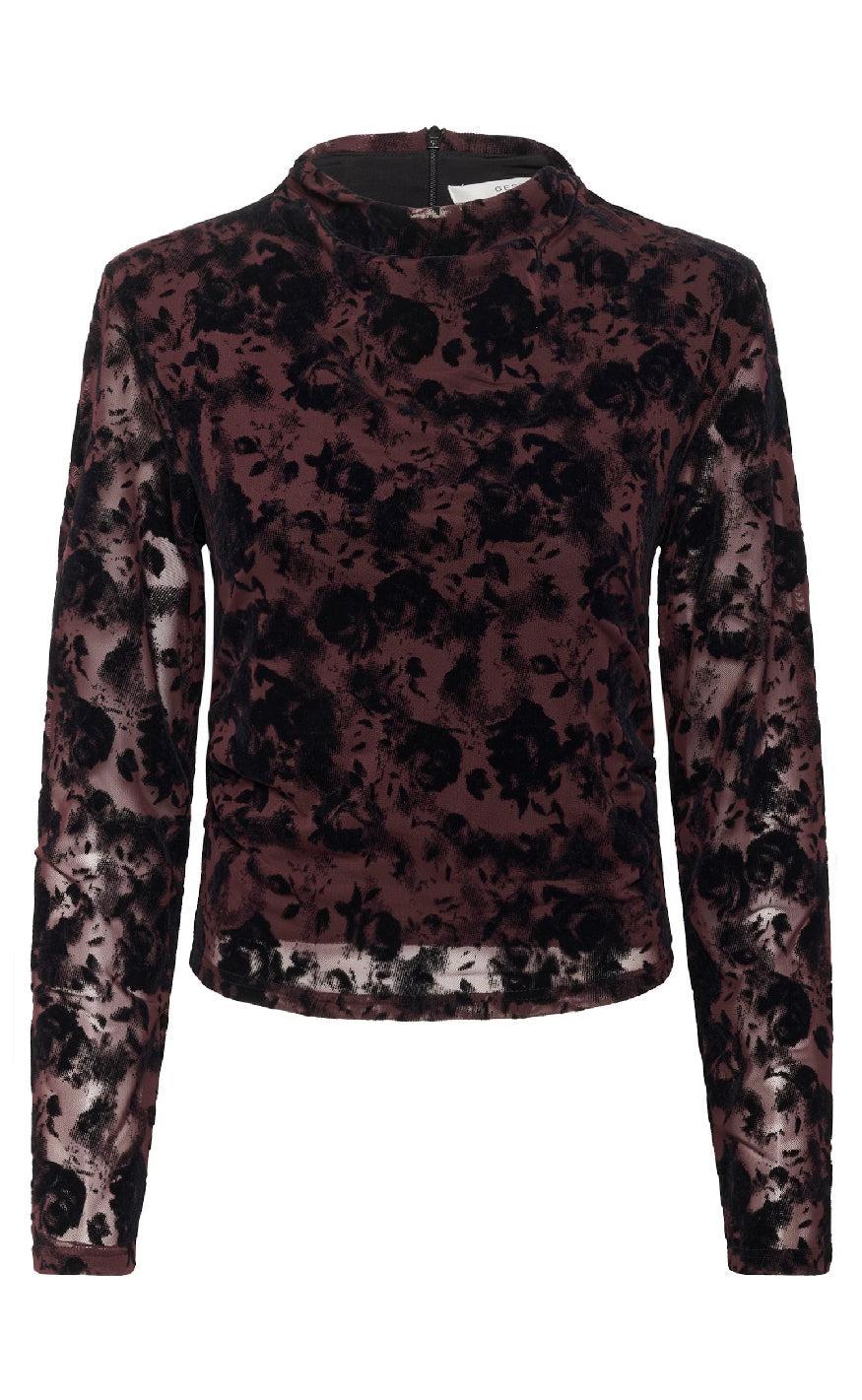 Gestuz Bluse - Flora - Aronia / Black