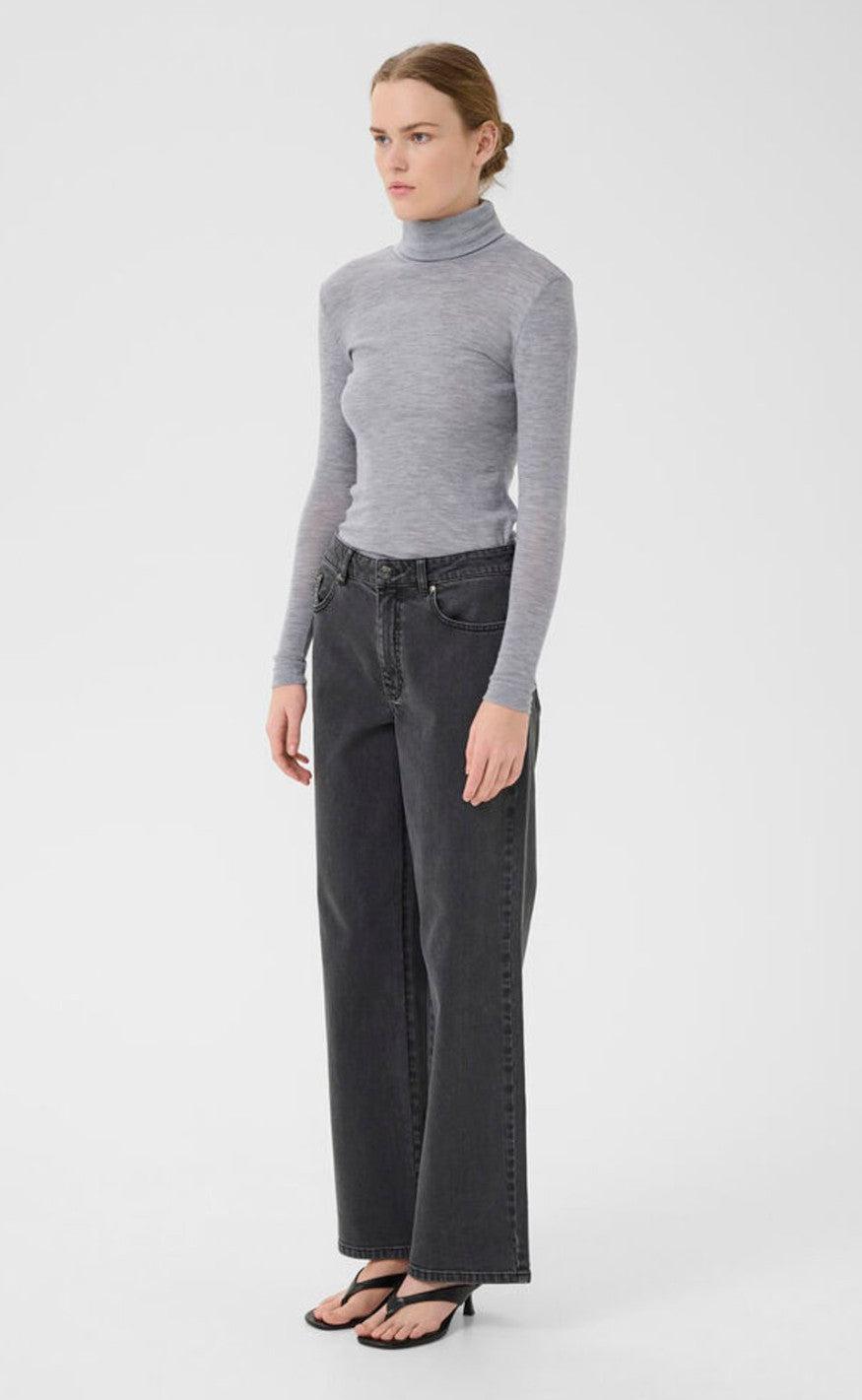 Gestuz Bluse - Ninia - Grey Melange