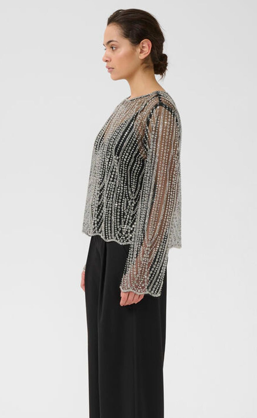 Gestuz Bluse - Sibba - Black/Silver