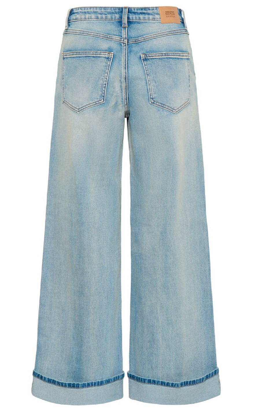 Gestuz Bukser - Sara HW Wide - Washed Blue