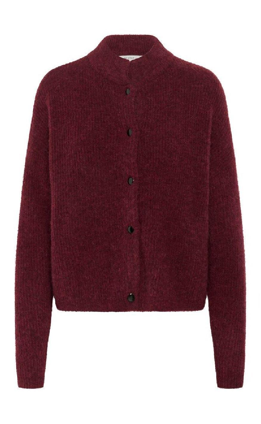 Gestuz Cardigan - Alpha - Blood Red Melange