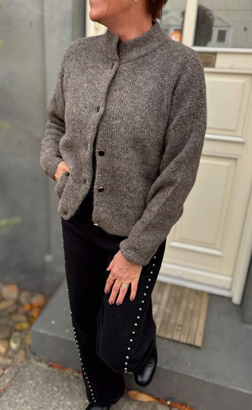 Gestuz Cardigan - Alpha - Chestnut Melange