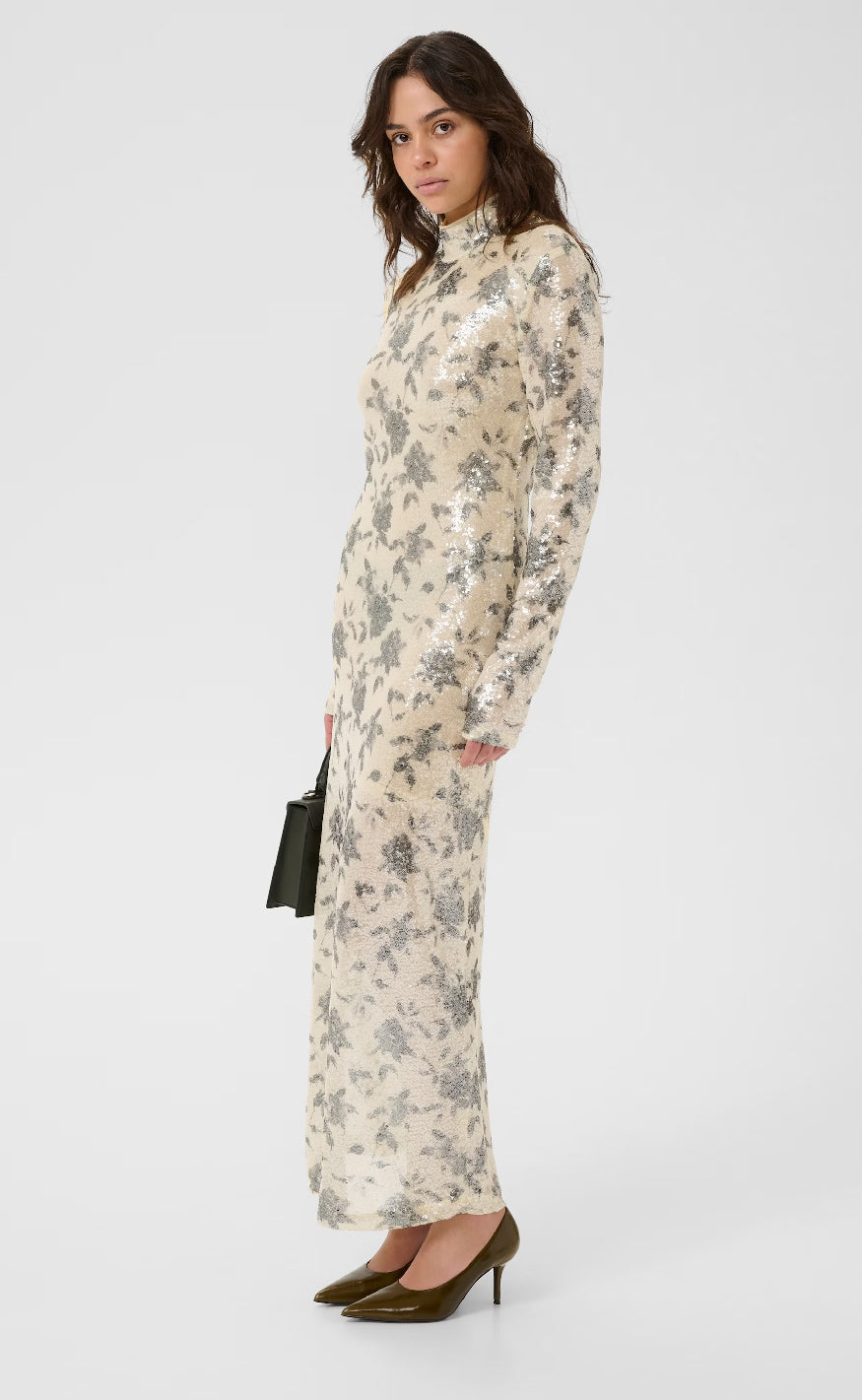 Gestuz Kjole - Sveda - Champagne/Black sequins