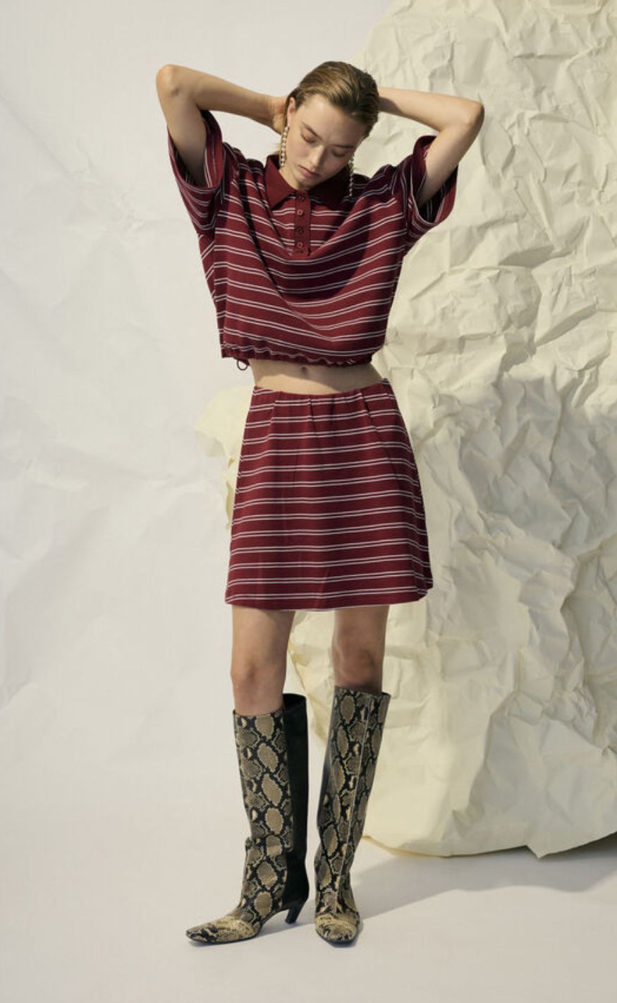 Gestuz Nederdel - Pilova - Cabernet Striped
