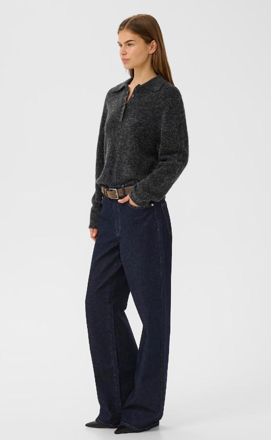 Gestuz Pullover - Alpha - Charcoal Melange