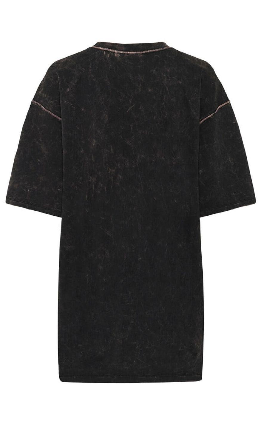 Gestuz T-shirt - Neia - Black Brown Washed