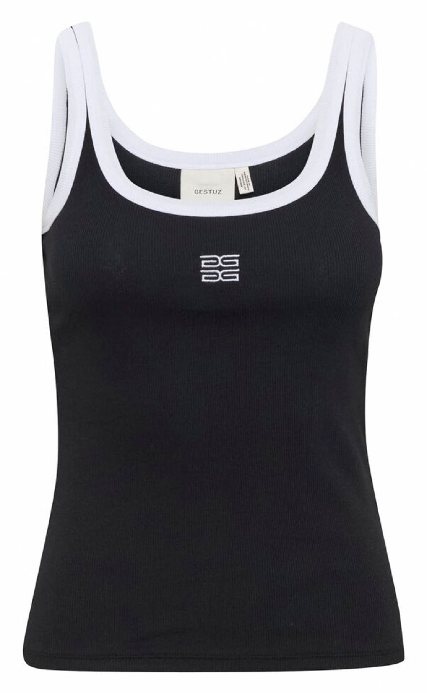 Gestuz Top - Drew Contrast - Black