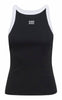 Gestuz Top - Drew Contrast Logo - Black