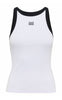 Gestuz Top - Drew Contrast Logo - Bright White