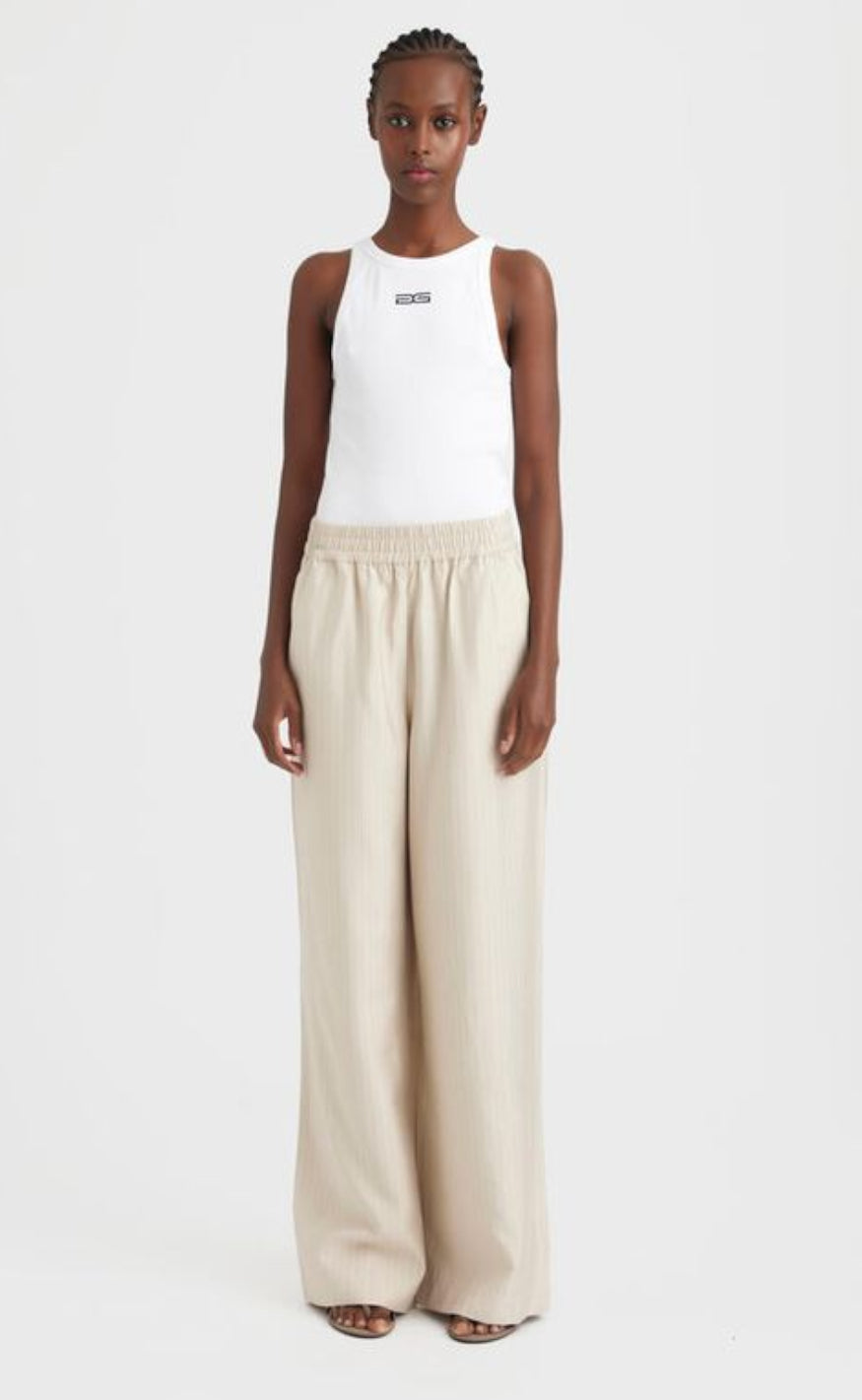Gestuz Top - Drew Logo - Bright White