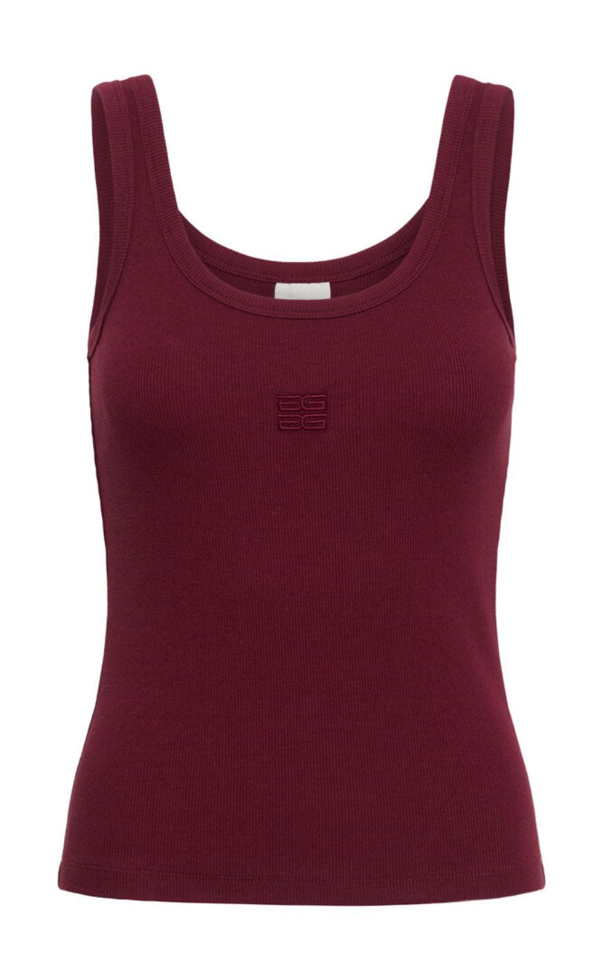 Gestuz Top - Drew Logo Top 2.0 - Cabernet