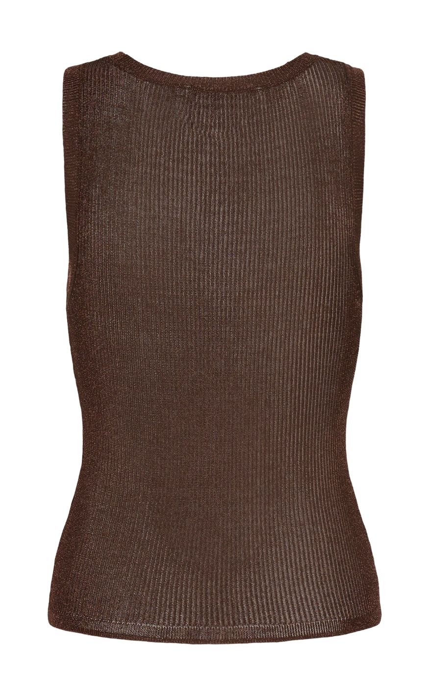 Gestuz Top - Silvi - Deep Brown Metallic
