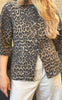 Global Funk Bluse - Lila-G - Leopard Mist