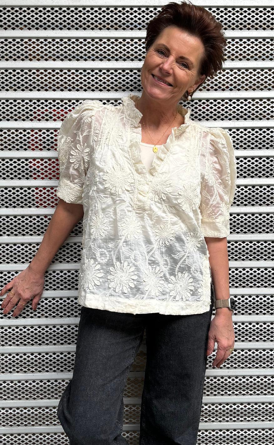 Gossia Bluse - Amar - Creme