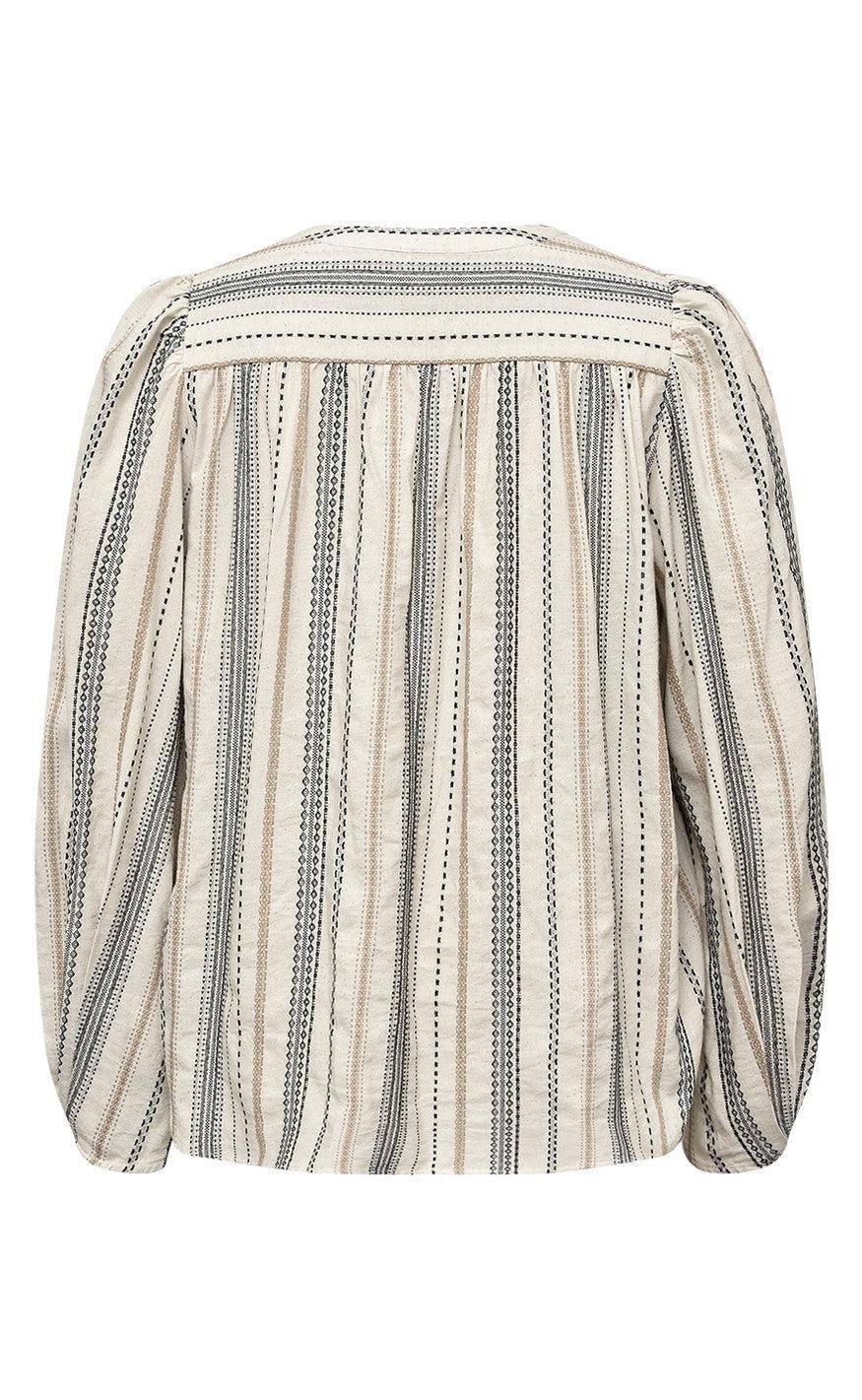 Gossia Bluse - Gabi - White/Sand/Black