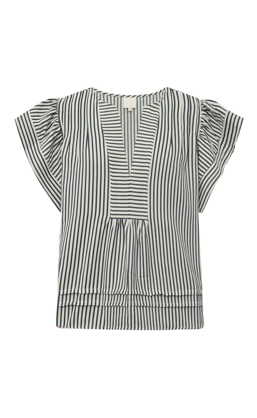 Gossia Bluse - Minka - Creme Navy Stripes