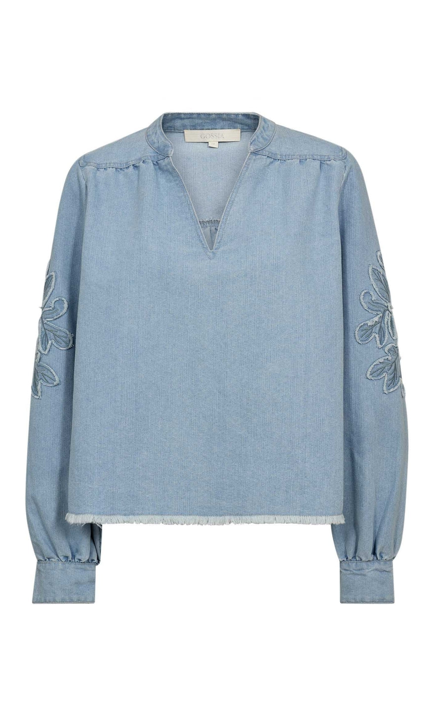 Gossia Bluse - Saloma - Light Blue Denim