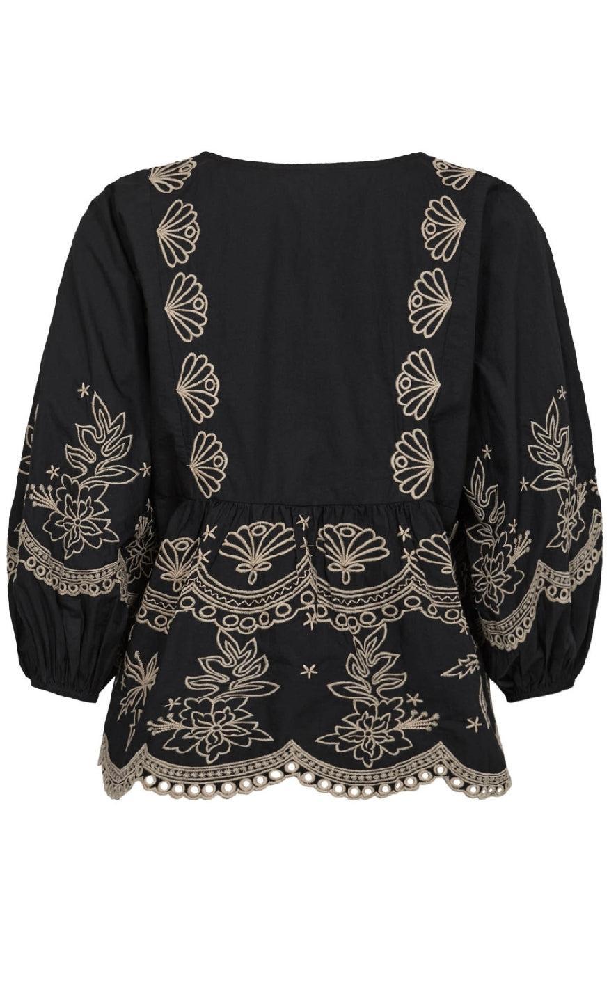 Gossia Bluse - Sofja - Black/Sand