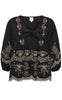Gossia Bluse - Sofja - Black/Sand