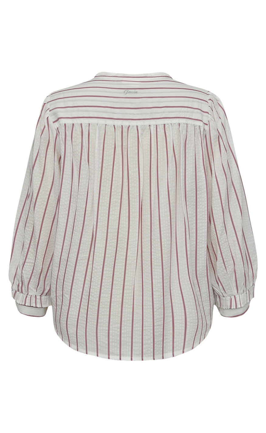 Gossia Bluse - Sophia - Rosa/Creme Stripes