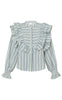 Gossia Skjorte - Coco - Blue/Offwhite Stripes