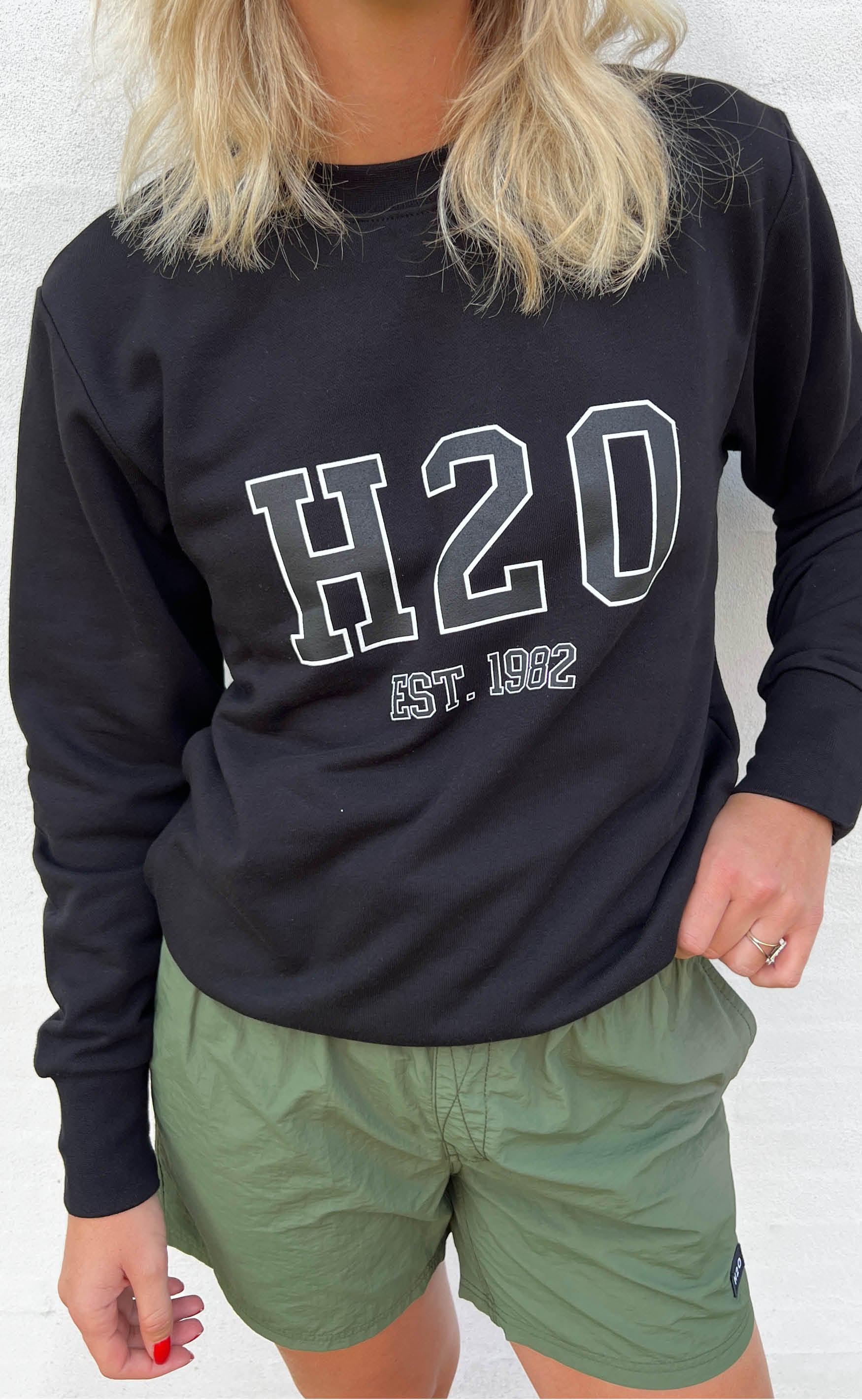 H2O Sweater - College Sweat O'Neck - Black