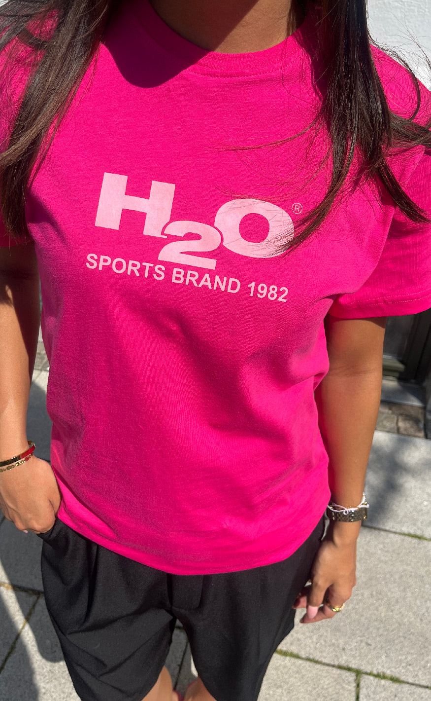 H2O T-shirt - Logo - Wild Pink