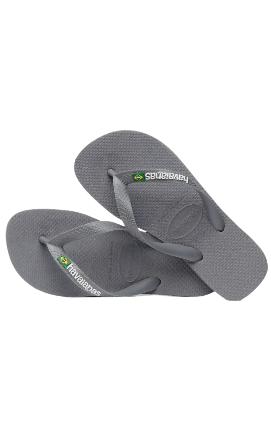 Havaianas Klipklapper / Sandal - Brasil Logo - Steel Grey