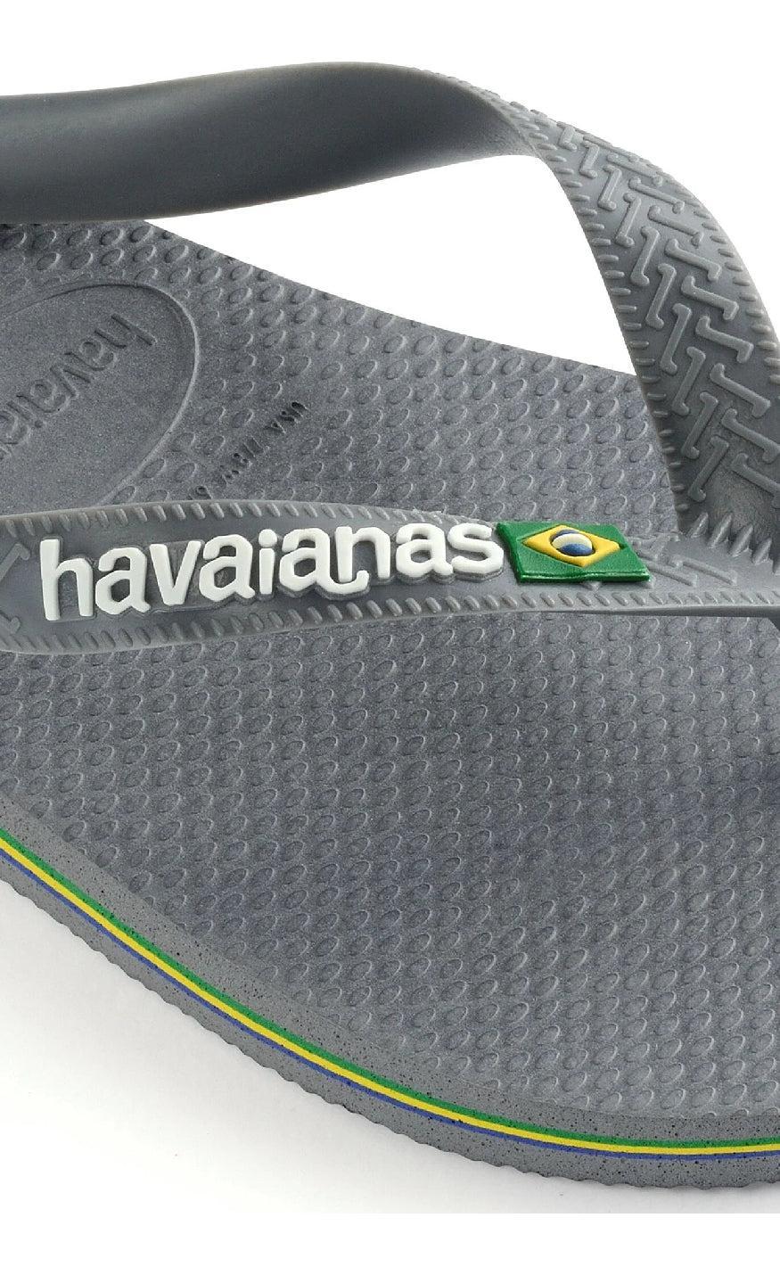Havaianas Klipklapper / Sandal - Brasil Logo - Steel Grey
