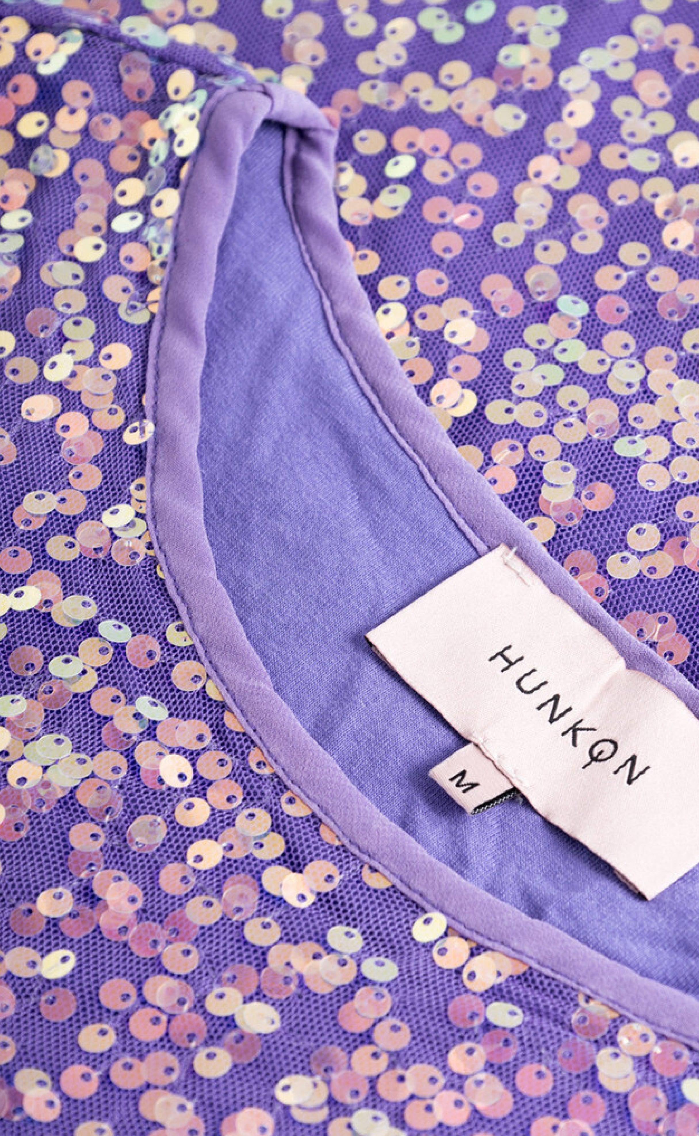 Hunkøn Bluse - Aya Sequin - Purple