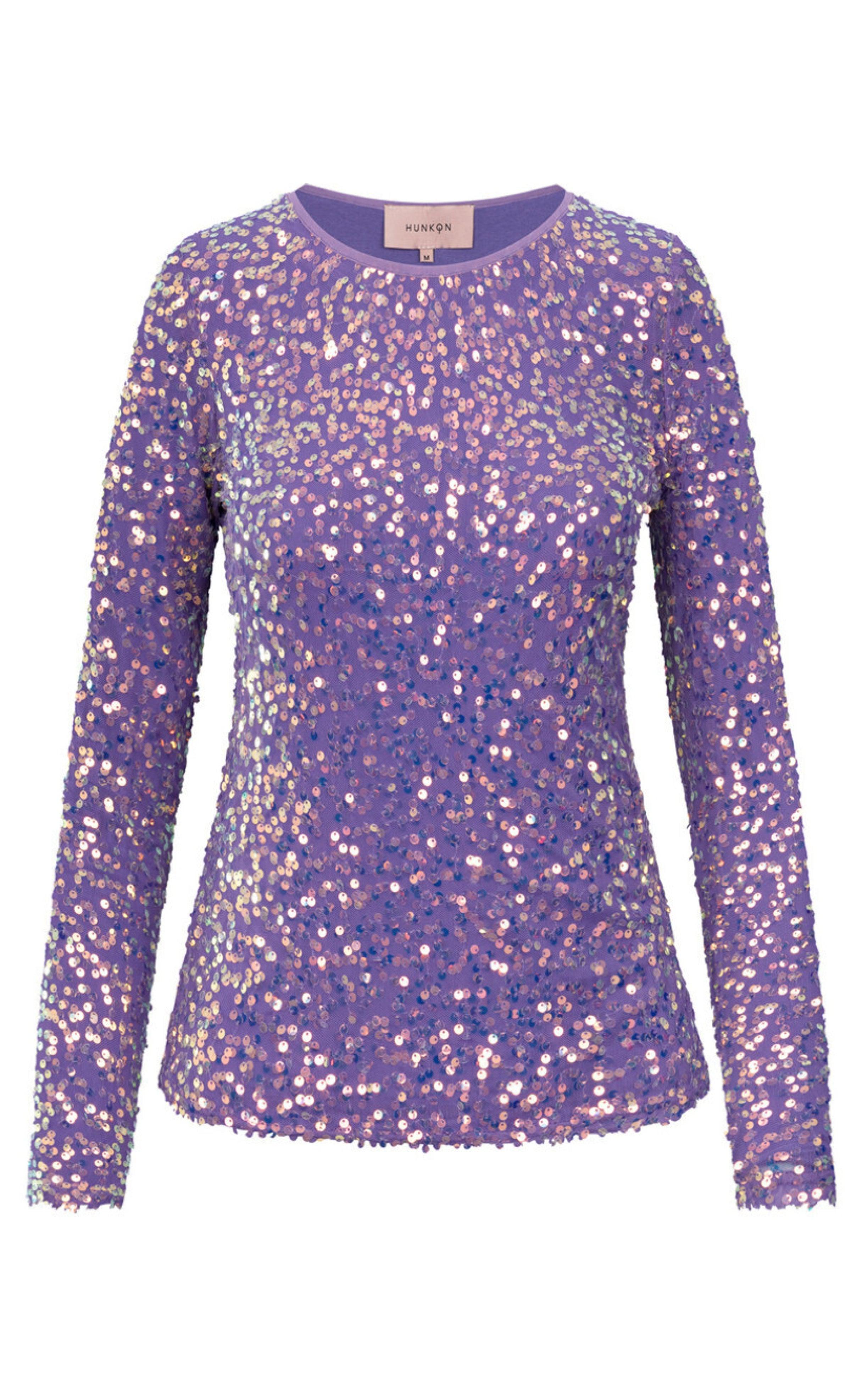 Hunkøn Bluse - Aya Sequin - Purple