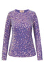 Hunkøn Bluse - Aya Sequin  - Purple
