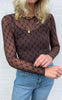 Hype The Detail Bluse - Mesh - Brown