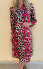 INA Copenhagen Kjole - Celeste LS - Leopard / Red Flowers