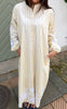 Say INA Copenhagen Kjole - Tilde Long - Yellow Striped W. Embroidery