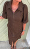 Say INA Copenhagen Kjole - Nora - Dark Brown Corduroy