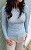 Say INA Copenhagen Bluse - Sophia Mesh - Blue W.  Dots