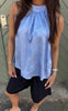 Say INA Copenhagen Top - Malina - Blue Flower